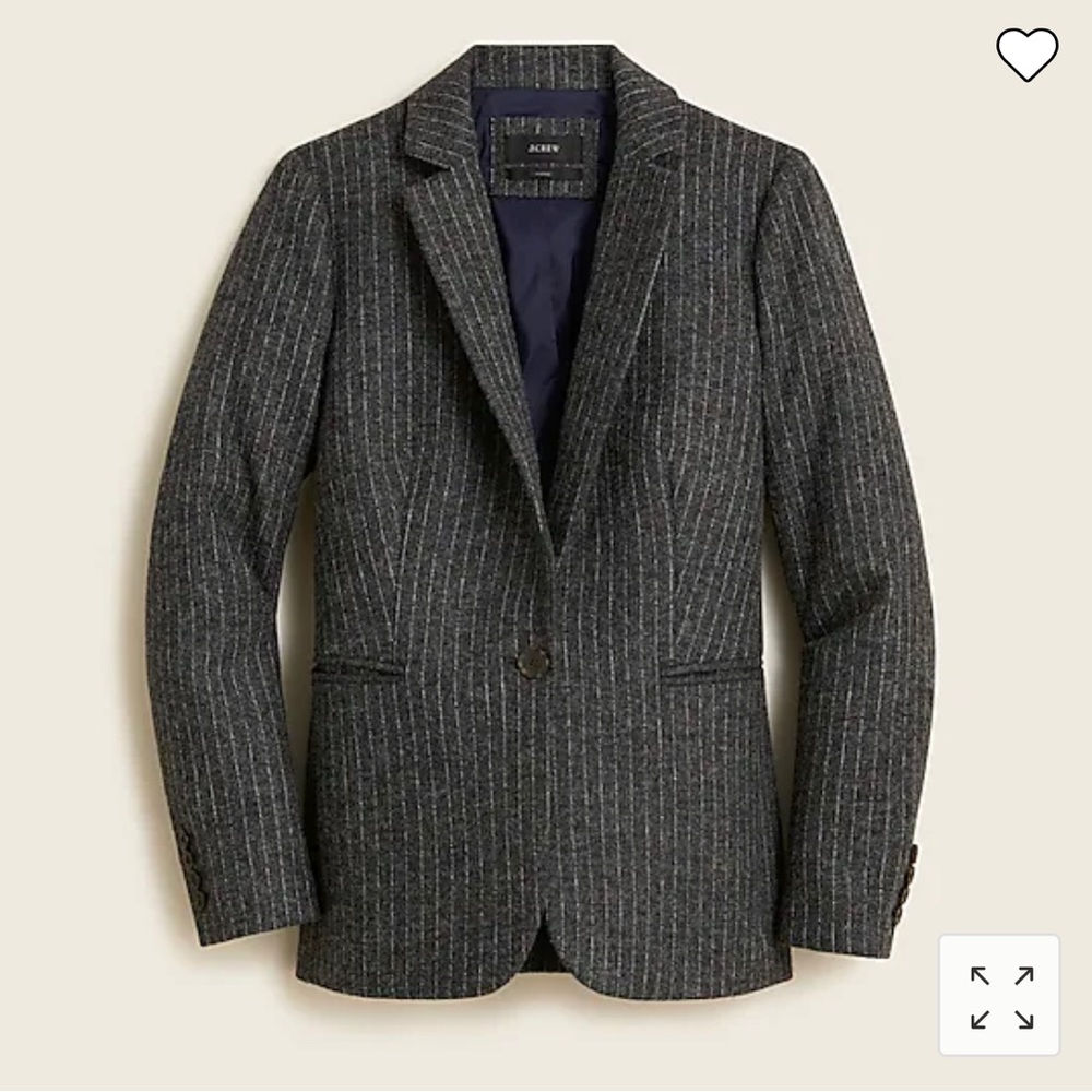 J. CREW PARKE BLAZER IN PINSTRIPE ENGLISH WOOL